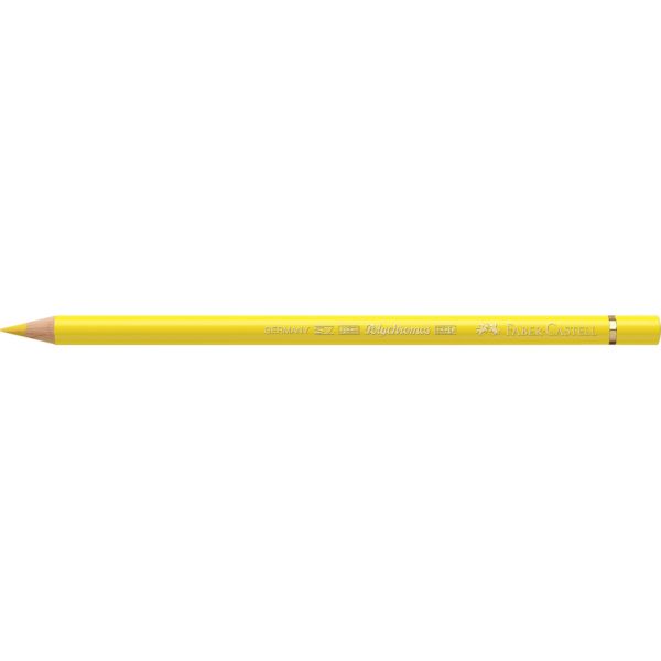 Matite colorate permanenti Faber Castell Polychromos mina 3,8 mm conf. 6 pezzi - giallo cromo chiaro - 110106