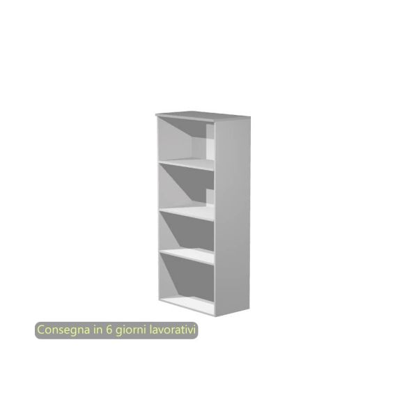 Mobile a giorno alto grigio 80x35xH.180 cm con 3 ripiani regolabili linea Presto Artexport - 038-39/9