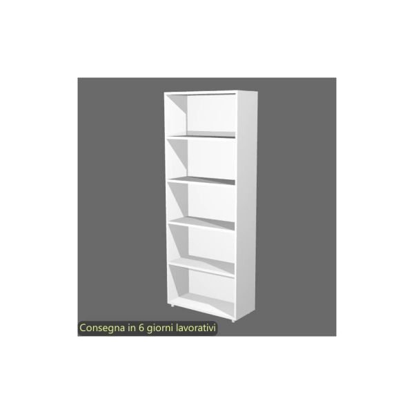 Libreria alta componibile bianca doppia larghezza 76x32xH.196 cm linea Protocollo Artexport - LA-L76/3