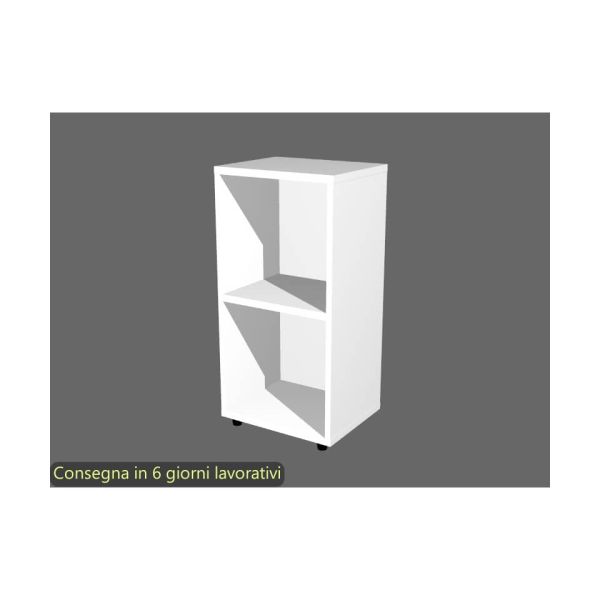 Libreria bassa componibile bianca modulo singolo 40x32xH.81,5 cm linea Protocollo Artexport - LB-L40/3