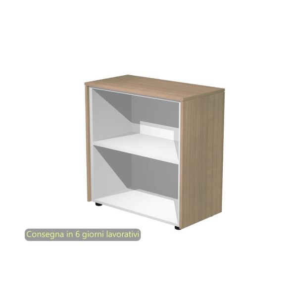 Mobile a giorno basso singolo top ciliegio arabis 83x43x81,4 cm struttura grigio alluminio Flora Artexport 930/K