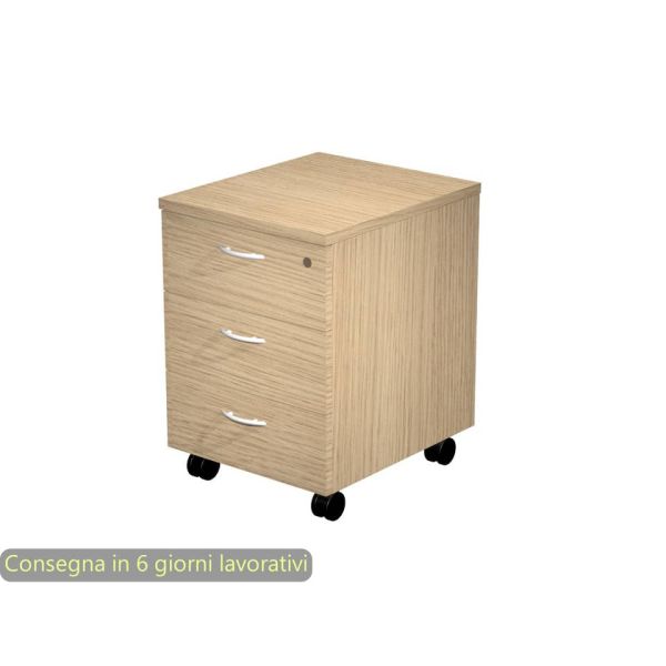 Cassettiera a tre cassetti montata rovere 41,8x52xH.59,5 cm linea Presto Artexport - 60019/C