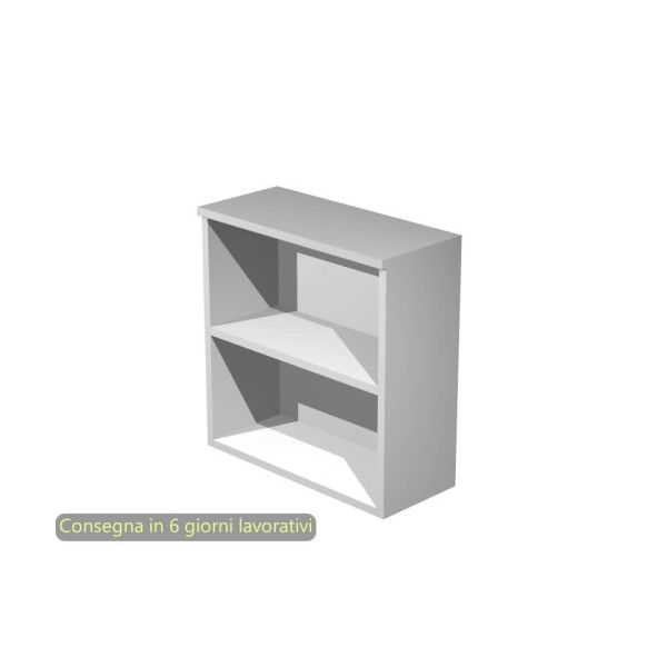 EC - Mobile a giorno basso grigio 80x44xH.72 cm con 1 ripiano regolabile linea Presto Artexport - 50030/5