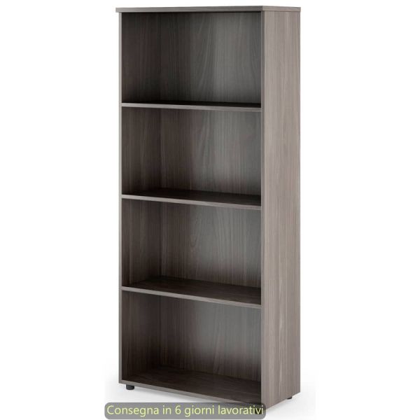Mobile a giorno alto frassino toscano 80x35xH.180 cm con 3 ripiani regolabili linea Presto Artexport - 038-39/F