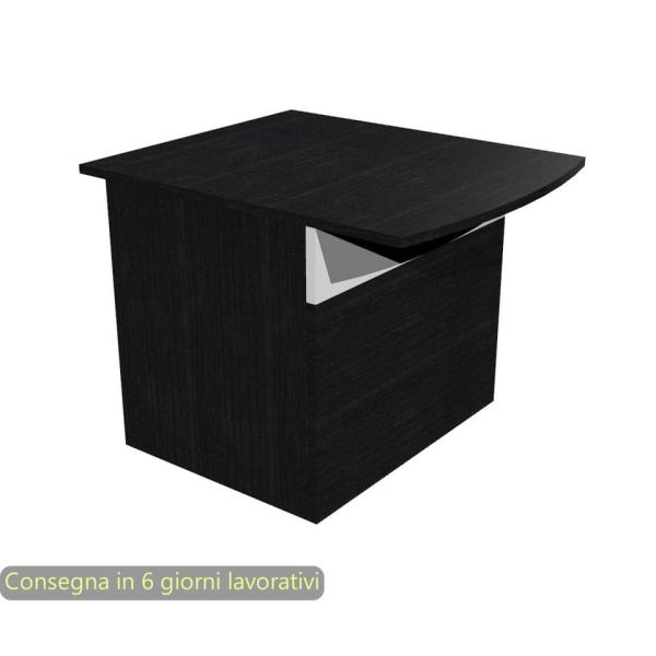 Bancone reception basso per disabili nero venato frassino 80x97,5xH.72 cm in melaminico Musa Artexport - 2824-HB80/83