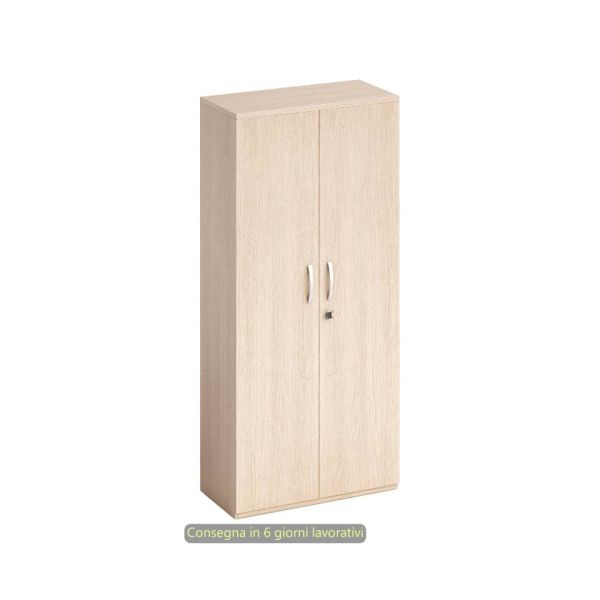 Armadio alto con ante battenti rovere 80x46xH.181,8 cm in melaminico linea Bridge/Flex Artexport - BH+AH/C