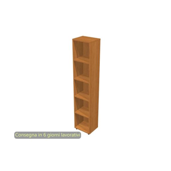Libreria alta componibile noce chiaro modulo singolo 40x32xH.196 cm linea Protocollo Artexport - LA-L40/4