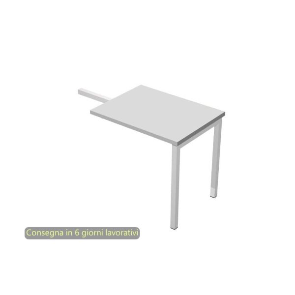 Allungo reversibile dx/sx per scrivania Artexport Presto Venere Plus 80x60x72,5 cm grigio - 671/9