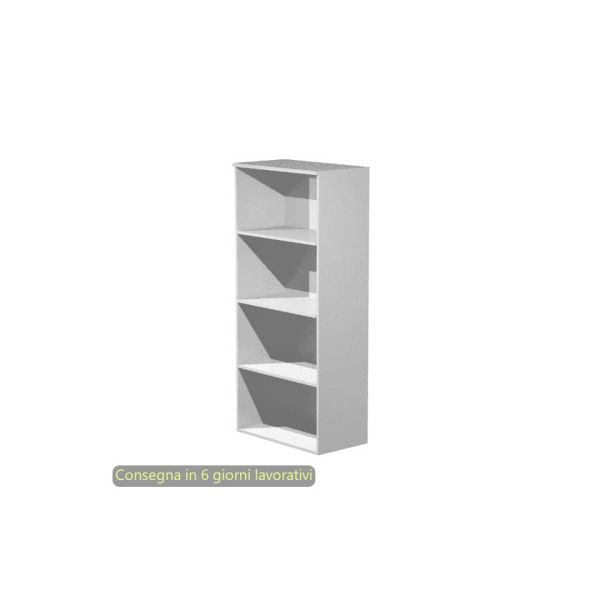 EC - Mobile a giorno alto grigio 80x44xH.180 cm con 3 ripiani regolabili linea Presto Artexport - 538-39/5