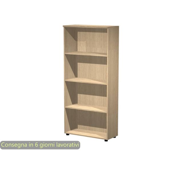 Mobile a giorno alto rovere 80x35xH.180 cm con 3 ripiani regolabili linea Presto Artexport - 038-39/C