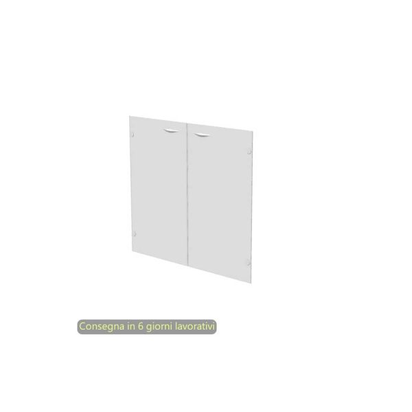 Ante senza serratura in vetro satinato 80x67 cm per mobile basso linea Presto Artexport - 70067/G