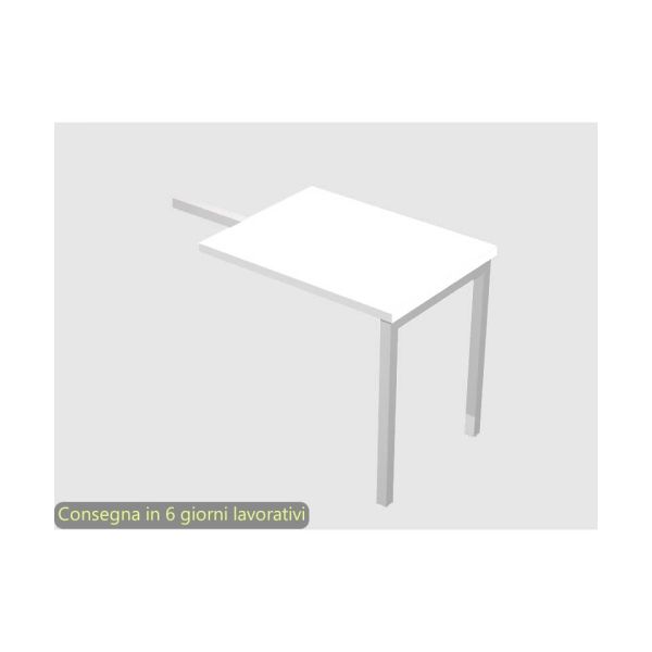 Allungo reversibile dx/sx per scrivania Artexport Presto Venere Plus 80x60x72,5 cm bianco - 671/3