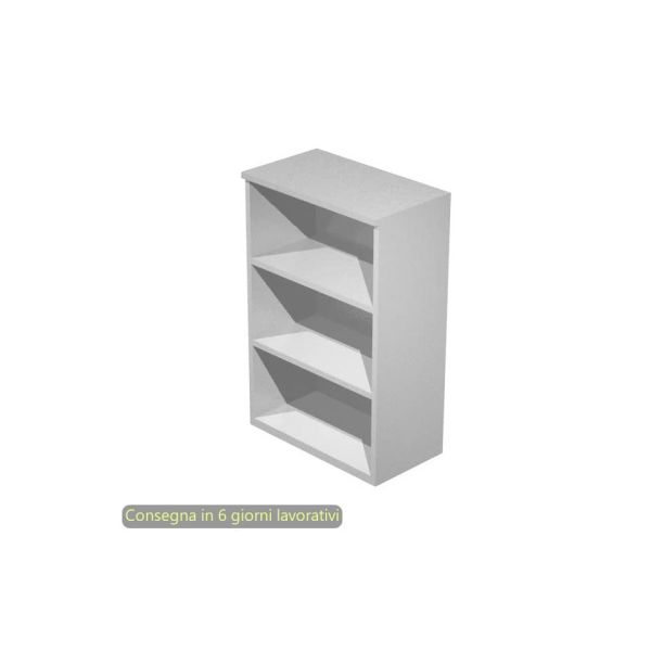 EC - Mobile a giorno medio grigio 80x44xH.120 cm con 2 ripiani regolabili linea Presto Artexport - 50035/5