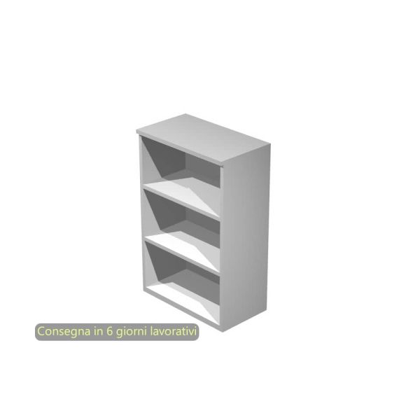 Mobile a giorno medio grigio 80x35xH.120 cm con 2 ripiani regolabili linea Presto Artexport - 035/9