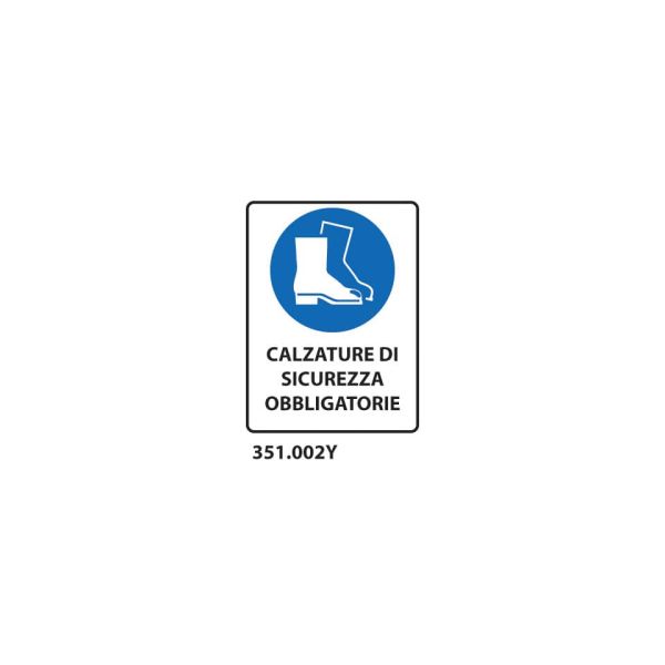 Cartello di obbligo ''Calzature di sicurezza obbligatorie'' Dixon Industries 27x33 cm - 351.002Y