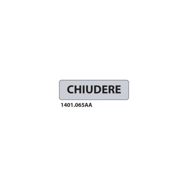 Cartello adesivo per interni ''Chiudere'' Dixon Industries 17x4,5 cm Conf. 15 pezzi - 1401.065AA
