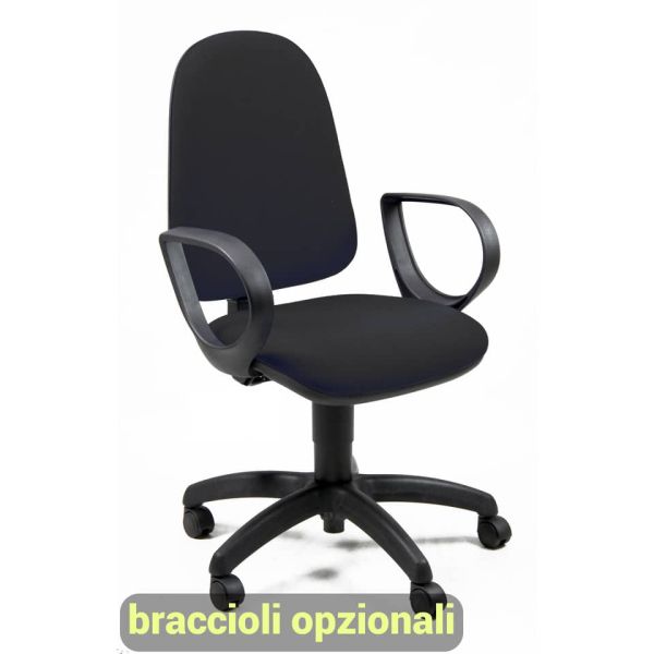 Sedia operativa girevole Unisit Jupiter JUSB/SB Eco smart rivestimento ignifugo nero - JUSB/SB/IN