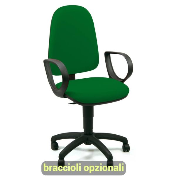 Sedia operativa girevole Unisit Jupiter JUSB/SB Eco smart - rivestimento Eco verde - JUSB/SB/EV
