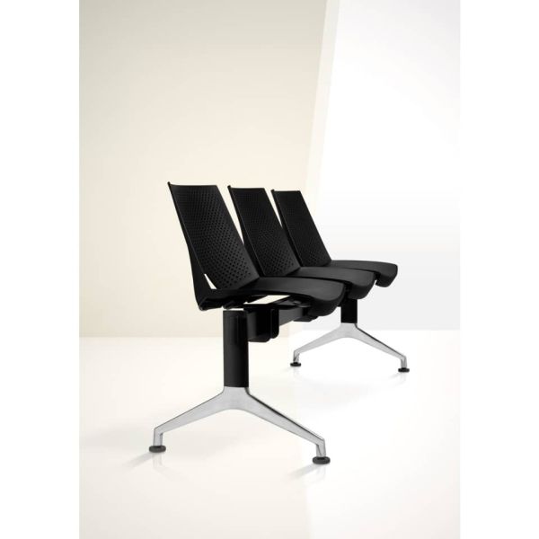 Panca 4 posti attesa Unisit Strike SK4P - schienale fisso - PPL blu SK4P/BL