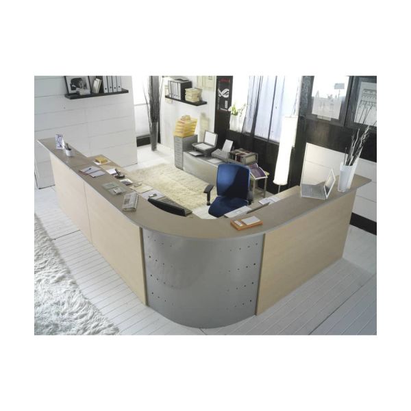 Angolo Reception Frensy EMOTION fianchi a pannello 96x96x72/125 cm rovere con sopralzo - UEMANRSA9