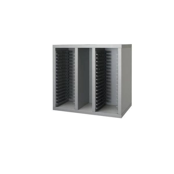Cassetta Porta CD Frensy Spirit 42x27x39 cm top wengé - struttura argento - USPWCPCD
