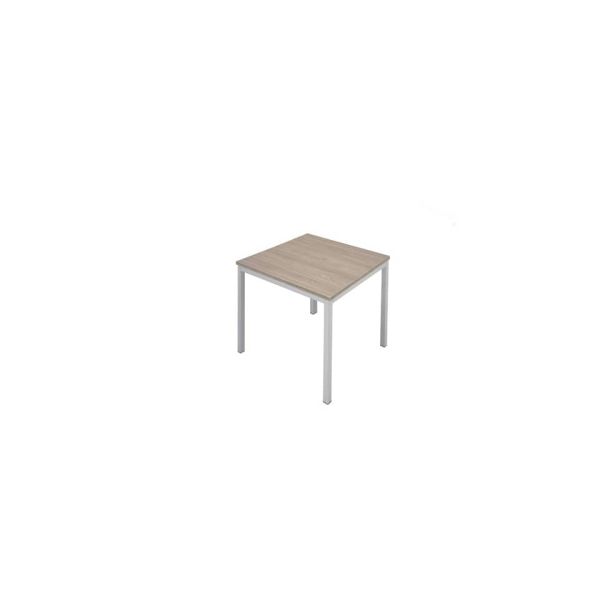 Scrivania con gambe metalliche Frensy Florence 80x80x72 cm olmo - frassino chiaro - UFLSM80