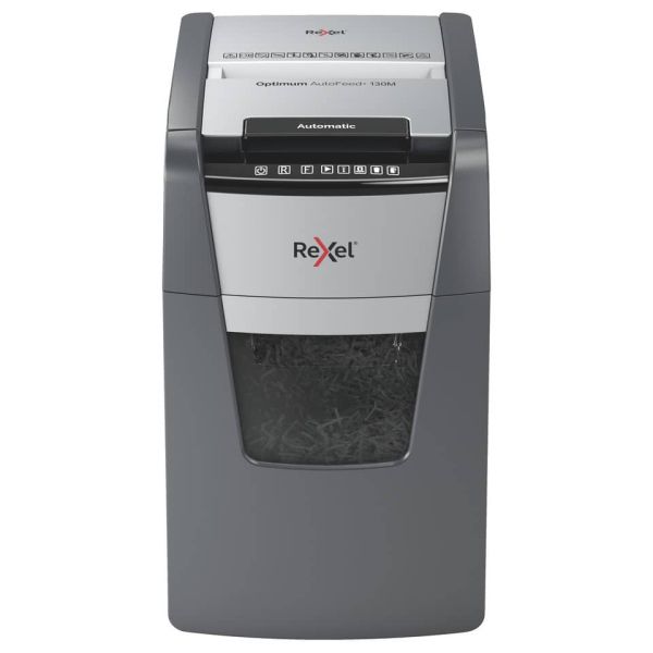 Distruggidocumenti uso moderato Optimum AutoFeed+ 130M EU Rexel - P-5 - 44 L - taglio a frammenti 2x15 mm - 2020130MEU