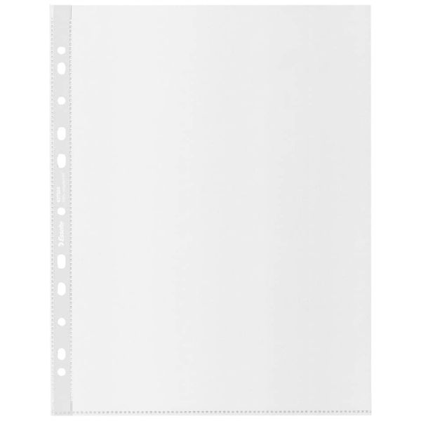 Buste a perforazione universale Esselte De Luxe f.to 22x30 cm 100% riciclate trasparenti - conf. 50 pezzi - 627504