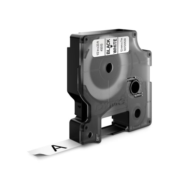 Nastro per etichettatrici Dymo D1 12 mm x 7 m nero/bianco - conf. 10 pezzi - 2093097