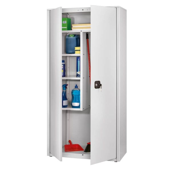 Armadio multiuso a porte battenti Tecnical 2 BA-90-TRA - con divisore verticale 90x41x181,5 cm grigio
