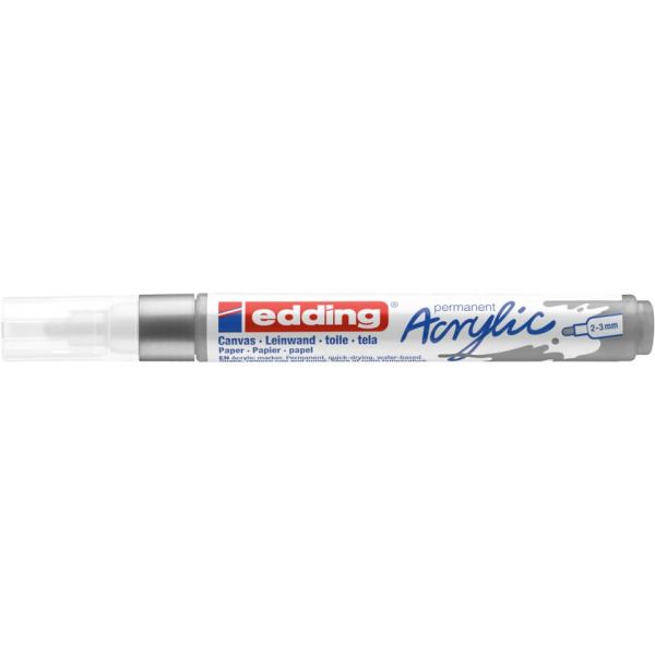 Marcatore acrilico Edding 5100 - punta tonda 2-3 mm tratto medio - argento - E-5100 923