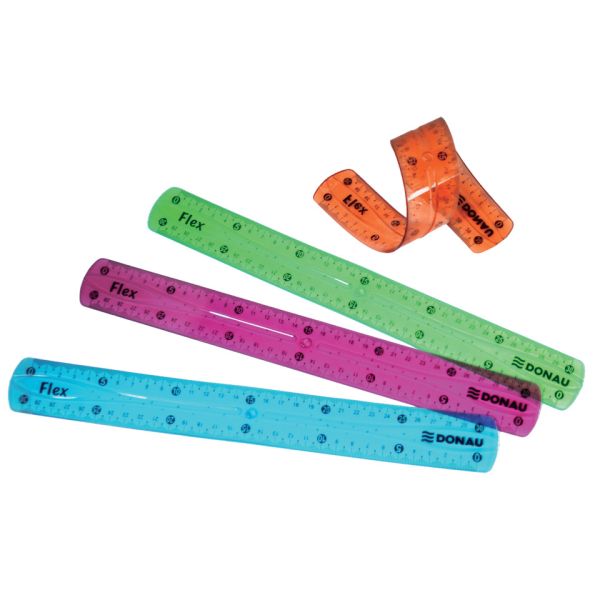 Righello trasparente Donau flex assortito 30 cm 322141099
