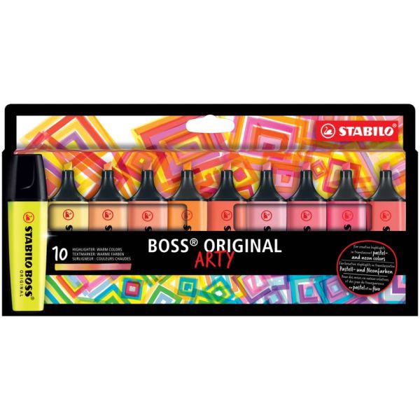 Evidenziatori Stabilo Boss Arty conf. 10 colori caldi - 70/10-1-20