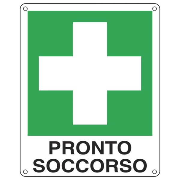 Cartello d'emergenza 12x14,5 cm Cartelli Segnalatori ''Pronto soccorso'' E20101K