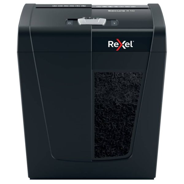 Distruggidocumenti uso personale Rexel Secure X10 - P-4 - 18 L - taglio a frammenti 4x40 mm - 2020124EU