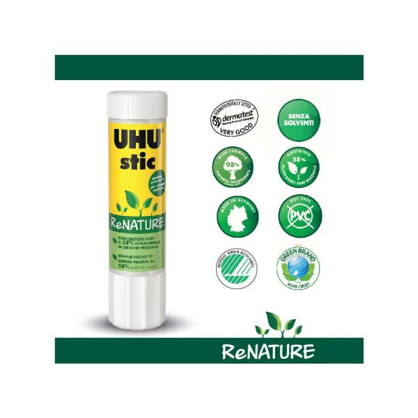 Colla stick UHU Stic ReNATURE  21 g - 45156