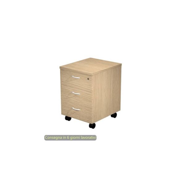 Cassettiera a tre cassetti smontata Artexport Presto 43x52x59,5 cm - rovere 60021/C