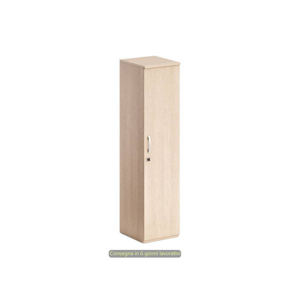 Armadio alto rovere mono anta 45x46xH.181,8 cm con 3 ripiani inseribili Bridge Artexport BH45+AH45/C