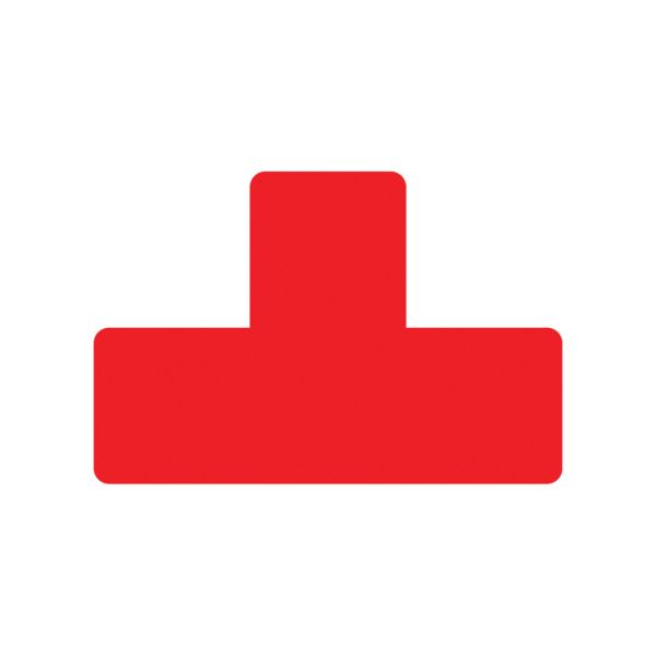 Sticker per pavimenti a T - 15x5 cm - Tarifold rosso conf. 10 pz - B197303
