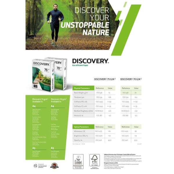 Carta per fotocopie A3 Discovery 75 g/m² risma da 500 fogli NDI0750574