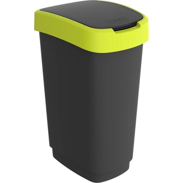 Cestino gettacarte Rotho Twist con coperchio basculante 50 L lime verde F600321