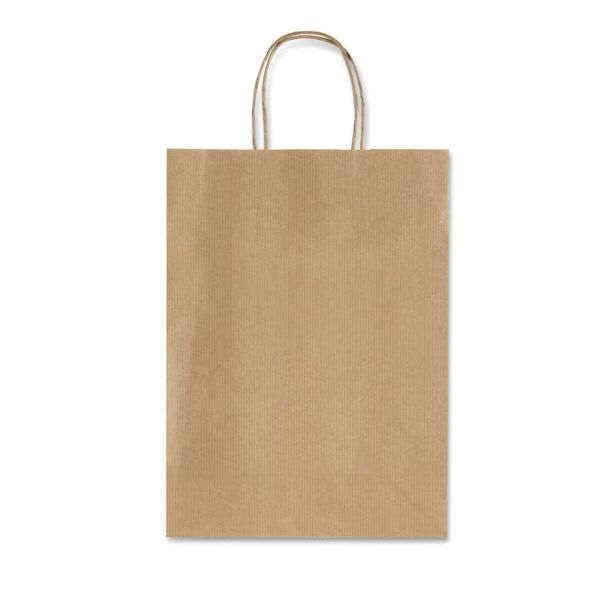 Borsa Allegra neutra sealing avana con manici in carta ritorta conf. 25 pz Rex-Sadoch 16x8x21 cm - SDS16AVN
