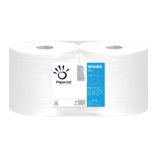 Rotoli industriali asciugatutto Papernet conf. 2 pz - 191 m - 404260