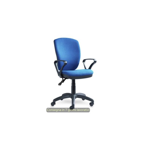 Seduta operativa Mirage Back-system in tessuto ignifugo Seditaly con braccioli fissi blu - MRG0C3Q0CB671