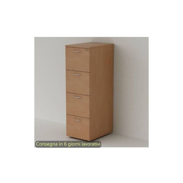 Mobile classificatore per cartelle sospese 4 cassetti + 1 serratura 49x55xH.141,2 cm Artexport noce chiaro