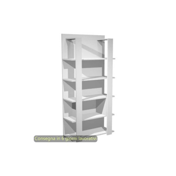 Libreria alta a giorno 5 ripiani 100x38,6xH.198 cm Artexport bianco 15110/3