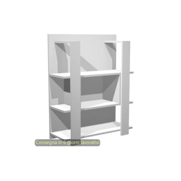 Libreria media a giorno 3 ripiani 100x38,6xH.123,6 cm Artexport bianco 15115/3