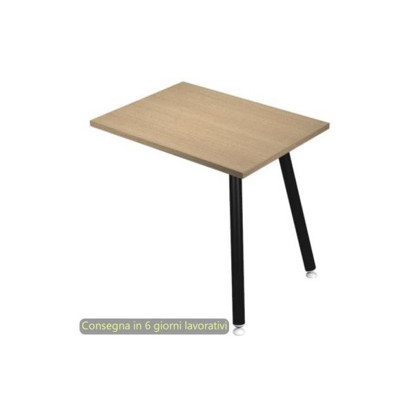 Allungo reversibile per scrivanie Skinny Metal 60x80xH.74,4 cm gambe met. nere Artexport piano rovere - 6417-DJA-C-AQ