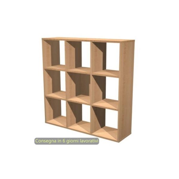 Libreria componibile Maxicolor - 9 caselle - 104x29,2xH.103,9 cm Artexport faggio - 9MaxC/6