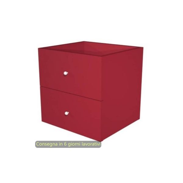 Coppia di cassetti per libreria componibile Maxicolor - 32,5x28,8x32,5 cm Artexport prugna - 2C MaxC/P